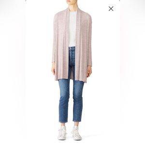 Josie Natori Heather fig knit cardigan size L